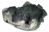Pristine, Multicolored Fluorite Crystals on Quartz - China #164037-1